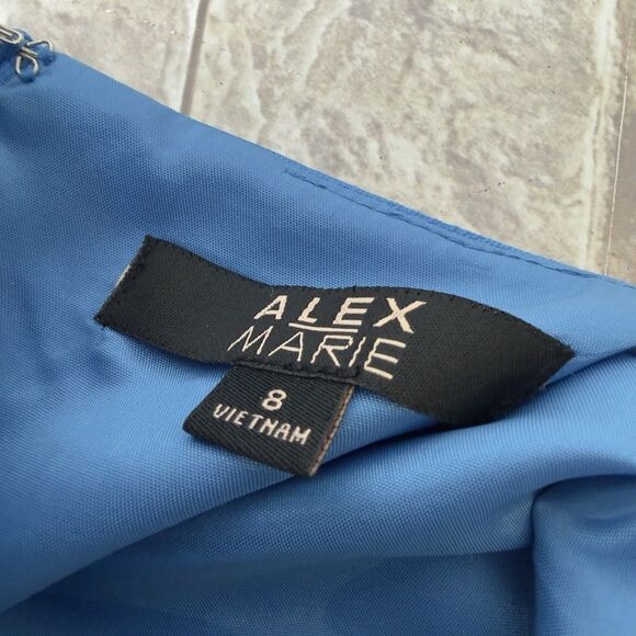 NWT WOMEN'S SZ 8 ALEX MARIE SLEEVELESS BLUE DRESS MULHOLLARD * $129 - Picture 17 of 17